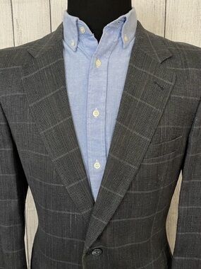 Vintage Burberrys Gray Blazer 42R Mens Sport Coat USA Italian Fabric